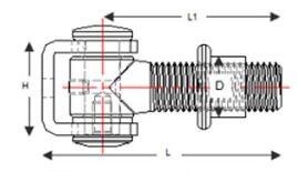 Poortscharnier Kort M16 M20 Of M24 Nodig