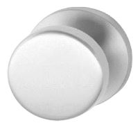 HAFI RVS platte deurknop vast op ronde rozet