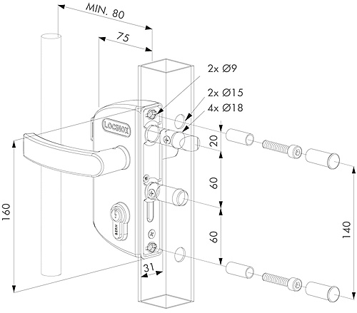 Locinox Tuinpoortslot LAKZ P1