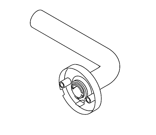 SALTO Mini binnenkruk met rozet 8 mm - IM - U-kruk