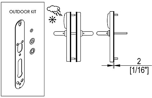 SALTO XS4 Original buitenkit. Ruw weer voor buitendeuren SP220444