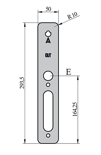 Salto XS4 smetplaat of afdekplaat voor ONE beslagen